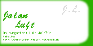 jolan luft business card